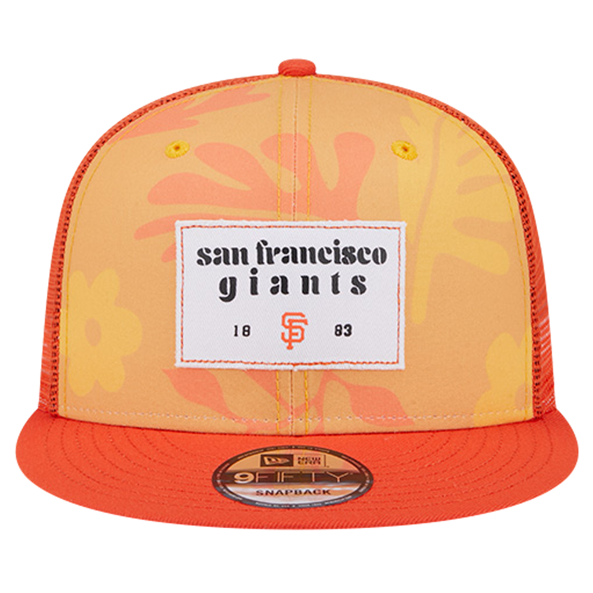 Men's New Era Orange San Francisco Giants Bikini Bottom Trucker 9FIFTY Snapback Hat - Image 3