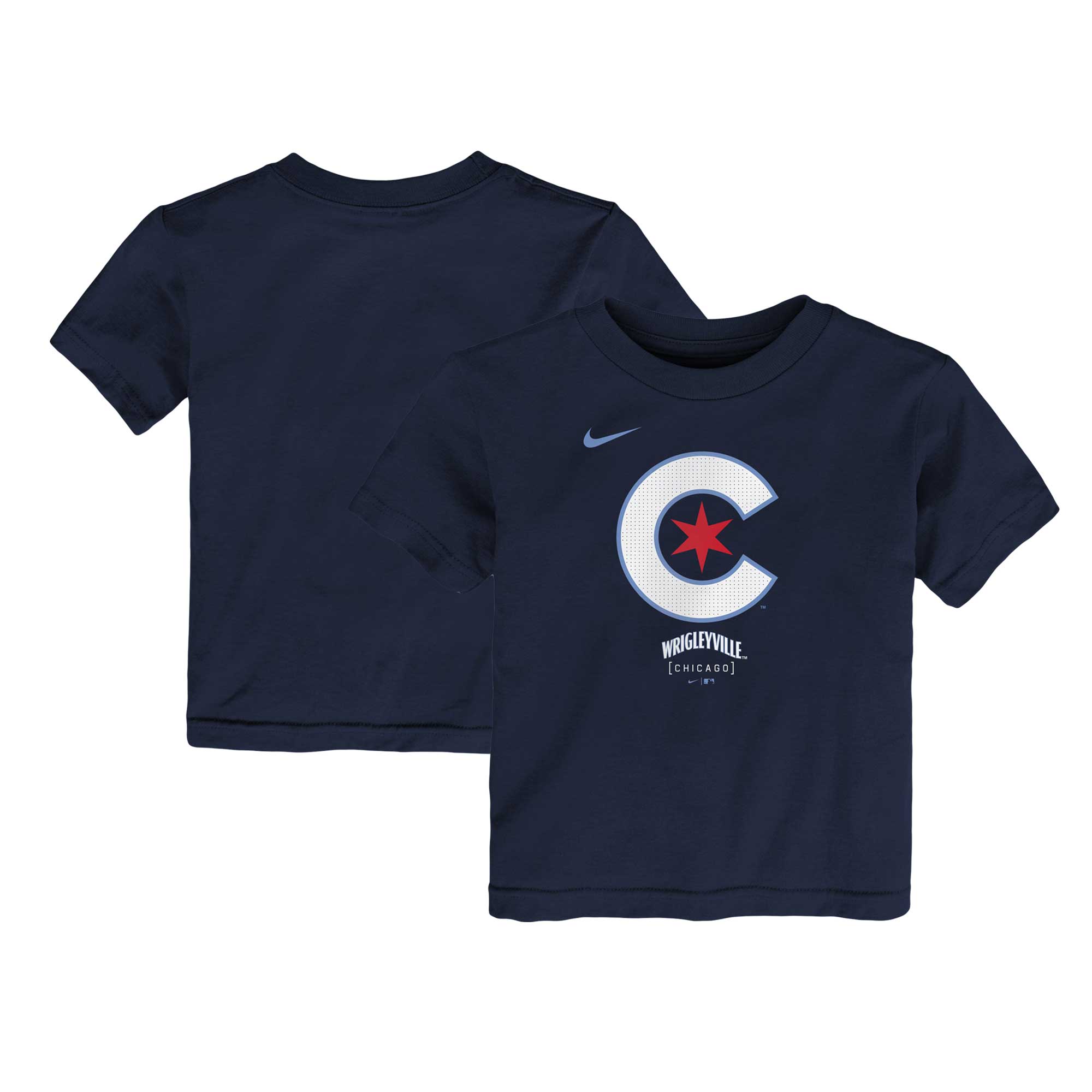 Toddler Nike Navy Chicago Cubs City Connect Large Logo T-Shirt - Image 5