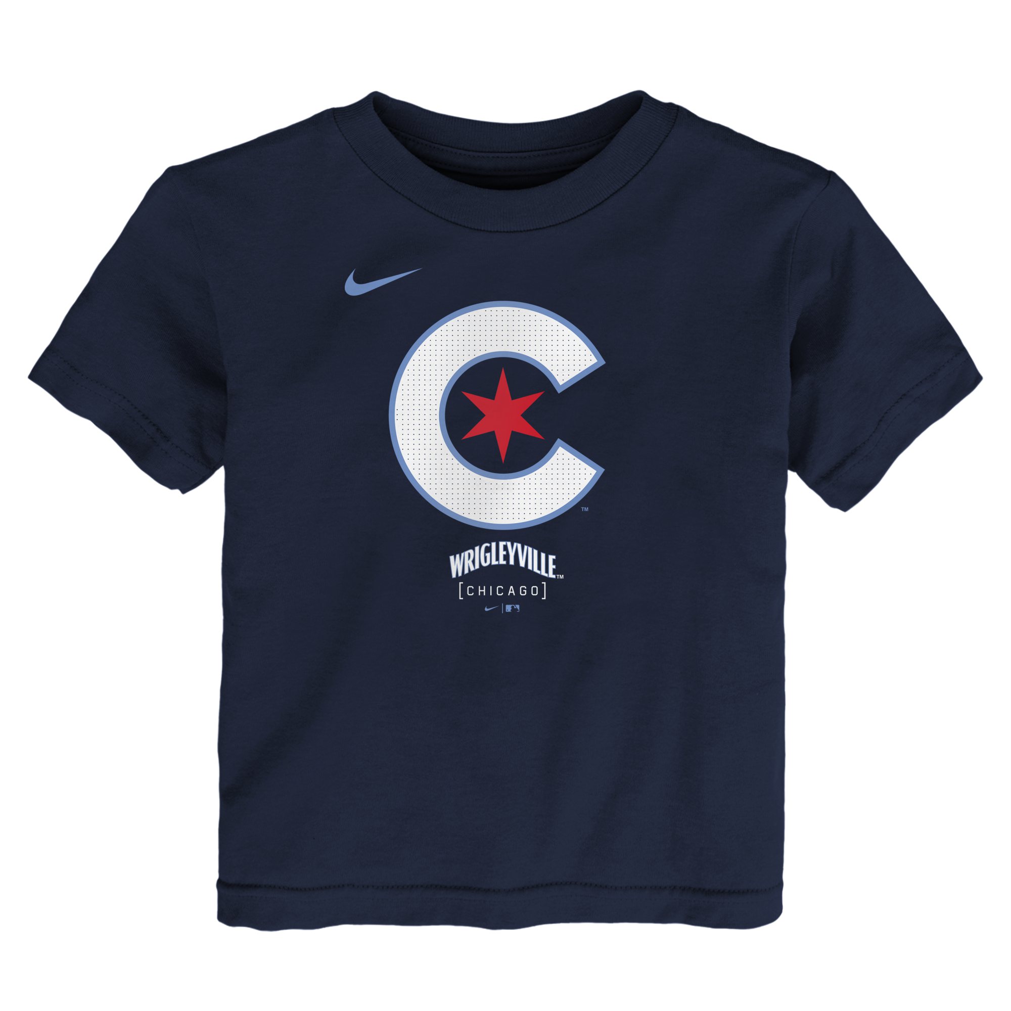 Toddler Nike Navy Chicago Cubs City Connect Large Logo T-Shirt - Image 6