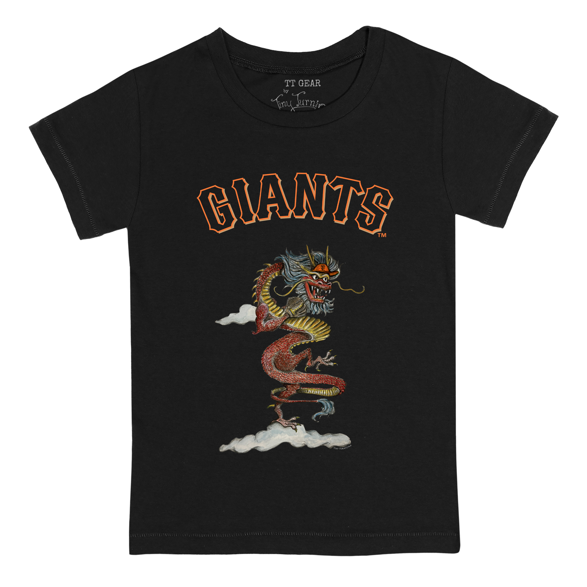 Toddler Tiny Turnip Black San Francisco Giants 2024 Year of the Dragon T-Shirt - Image 6