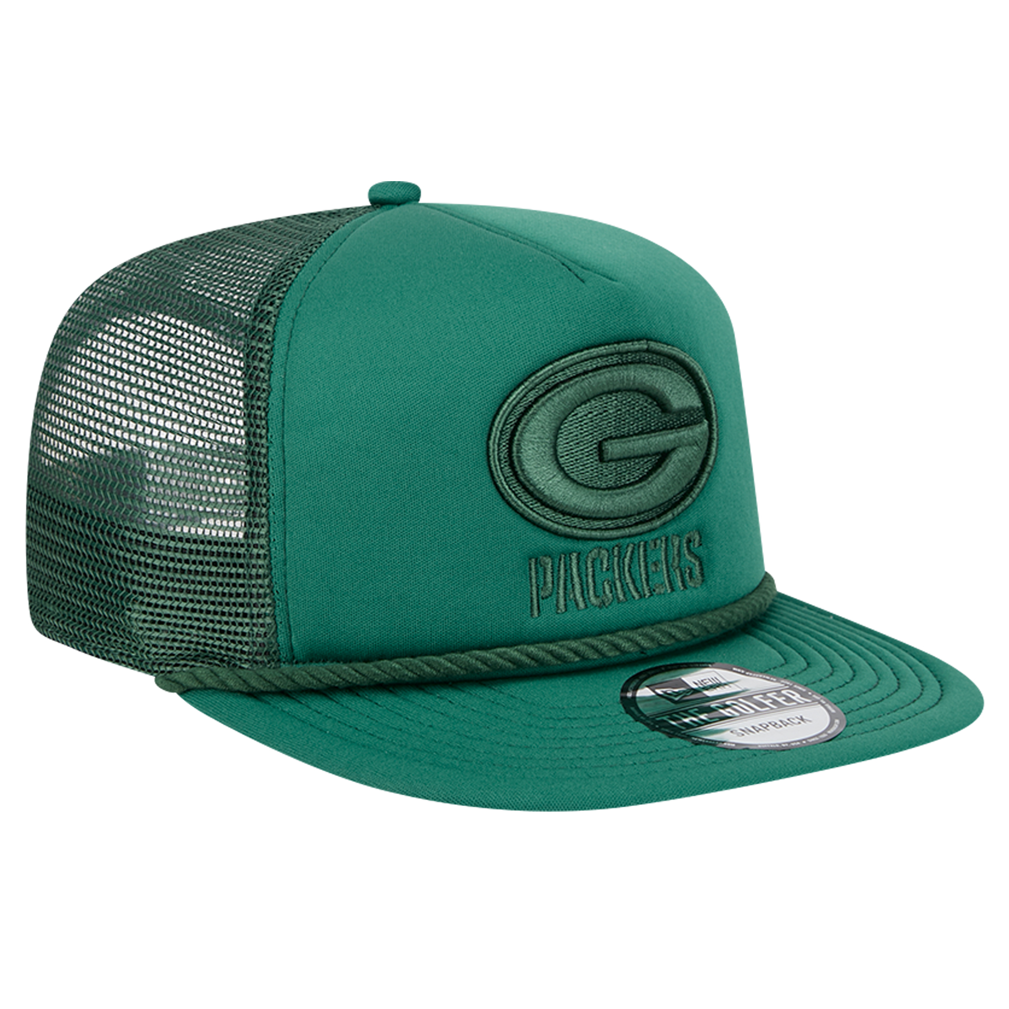 Men's New Era Green Green Bay Packers Active Tone Golfer Snapback Hat - Image 7