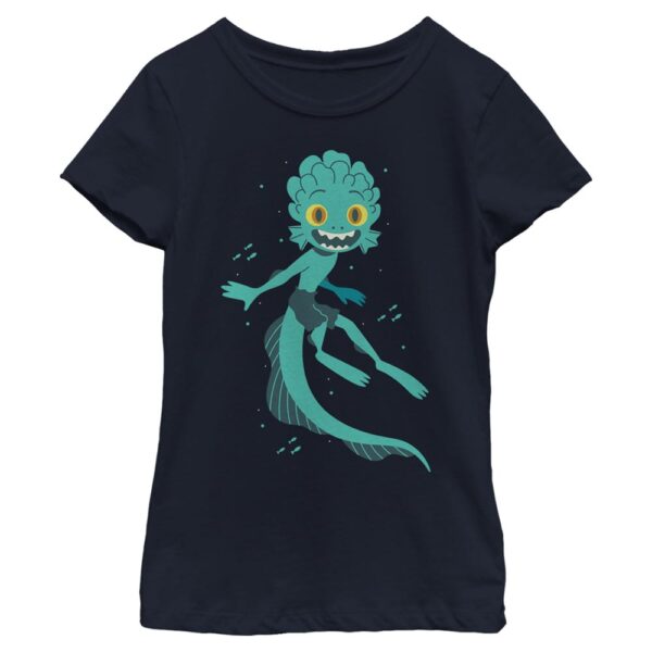Girl's Mad Engine Navy Luca Big Luca Graphic T-Shirt