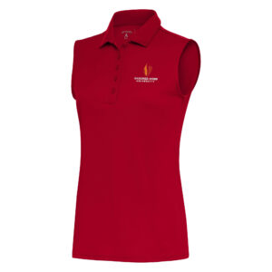 Women's Antigua Scarlet Gardner-Webb Bulldogs Tribute Sleeveless Polo