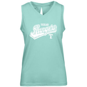 Women's Levelwear  Mint Texas Rangers  Paisley Sweep V-Neck Tank Top