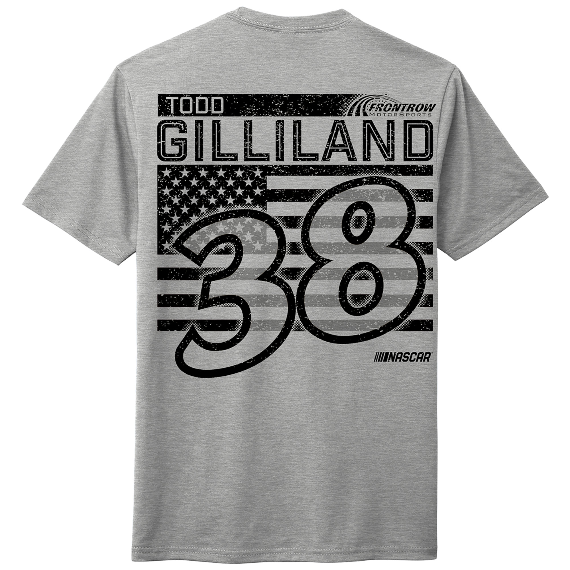 Men's Heather Gray Todd Gilliland Flag Tri-Blend T-Shirt - Image 4