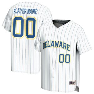 Youth GameDay Greats  White Delaware Fightin' Blue Hens NIL Pick-A-Player Baseball Lightweight Jersey