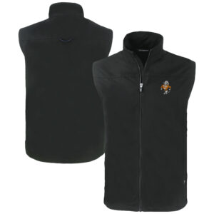 Men's Cutter & Buck  Black Tennessee Volunteers Vault Charter Eco Recycled Full-Zip Vest