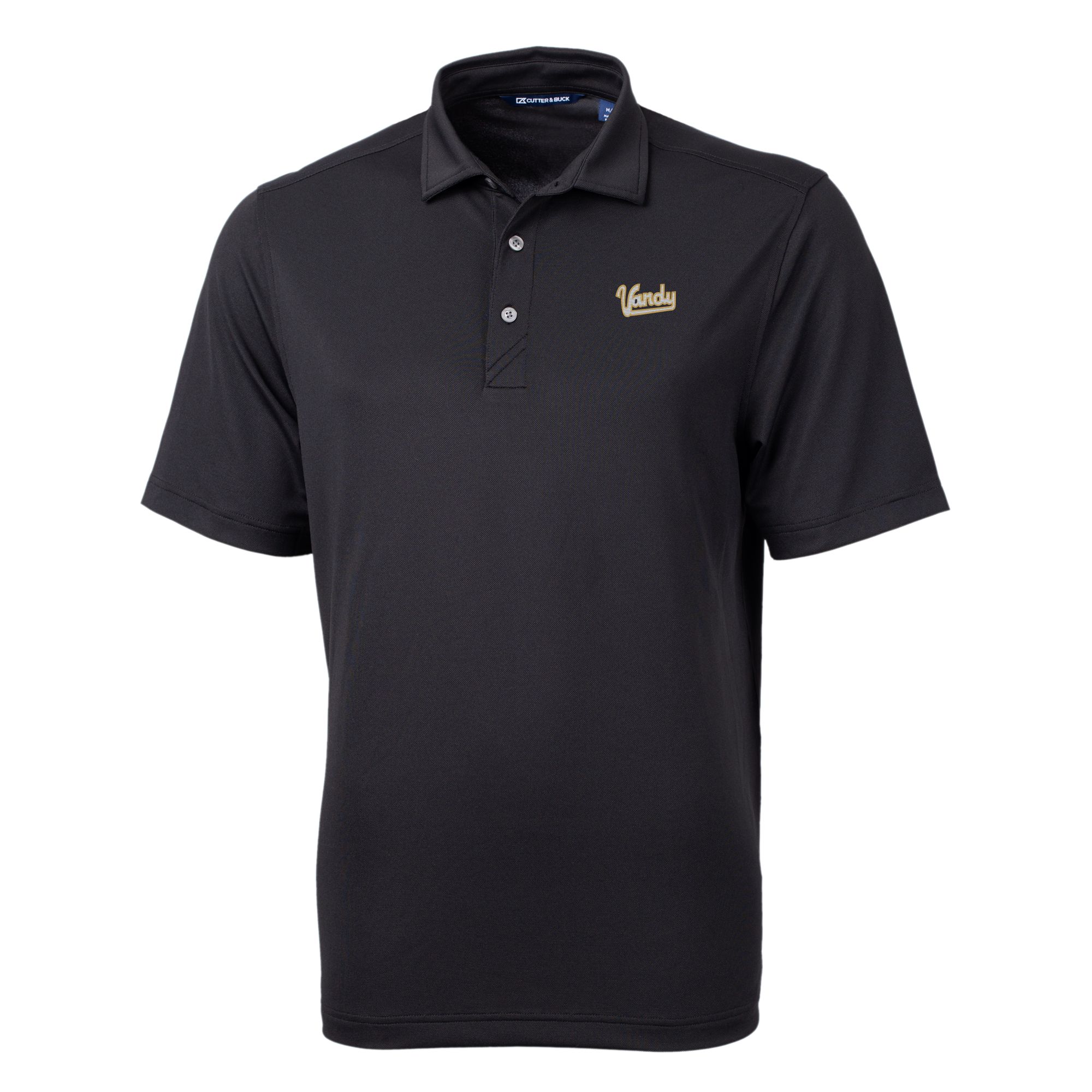 Men's Cutter & Buck Black Vanderbilt Commodores Vault DryTec Virtue Eco Pique Recycled Polo - Image 3