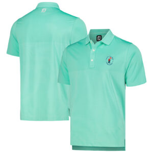 Men's 2024 U.S. Open FootJoy Green ProDry Performance Lisle Engineered Pin Stripe Polo