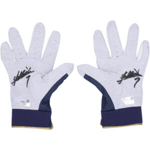 Masataka Yoshida Boston Red Sox Player-Issued Navy and Gold Batting Gloves from the 2023 MLB Season
