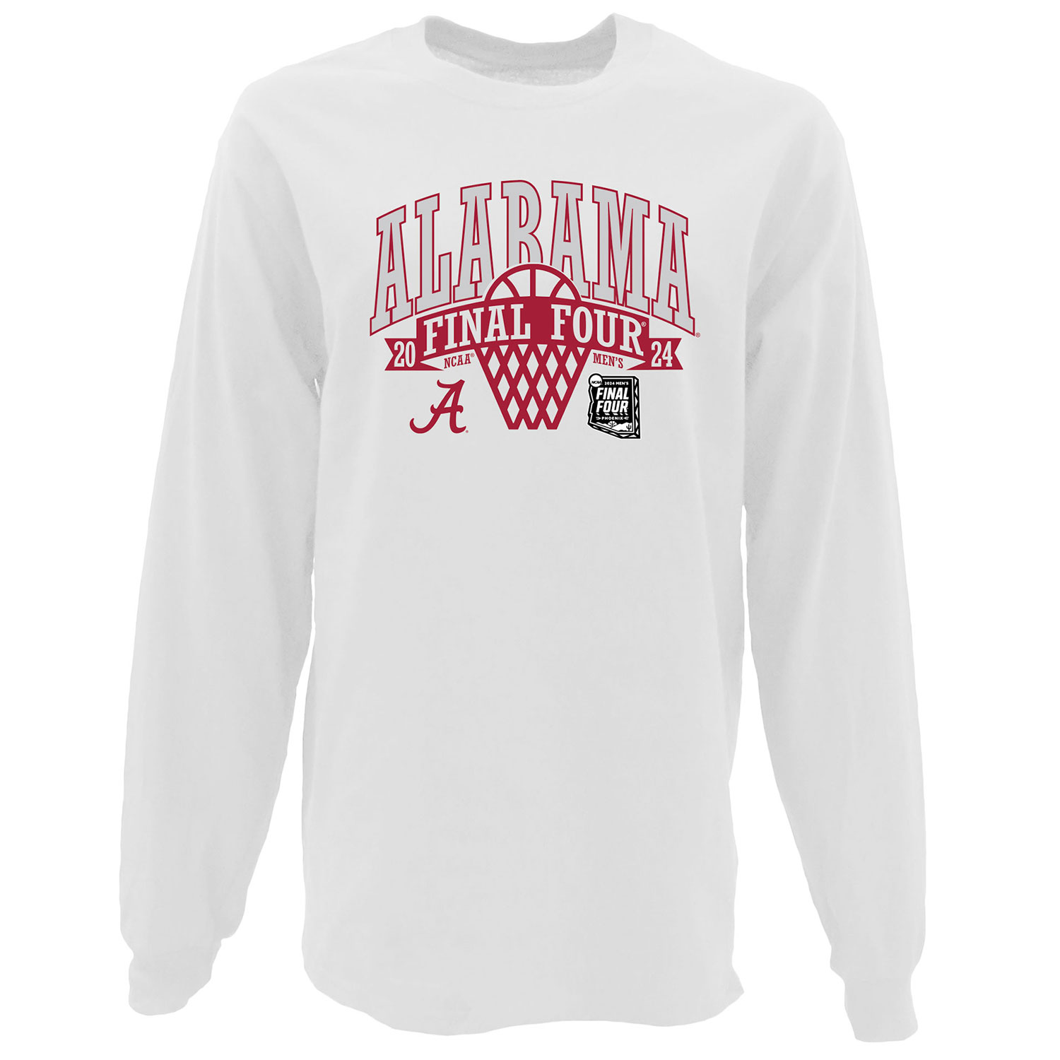 Women's Blue 84 White Alabama Crimson Tide 2024 NCAA Men's Basketball Tournament March Madness Final Four Oversized Long Sleeve T-Shirt - Image 6