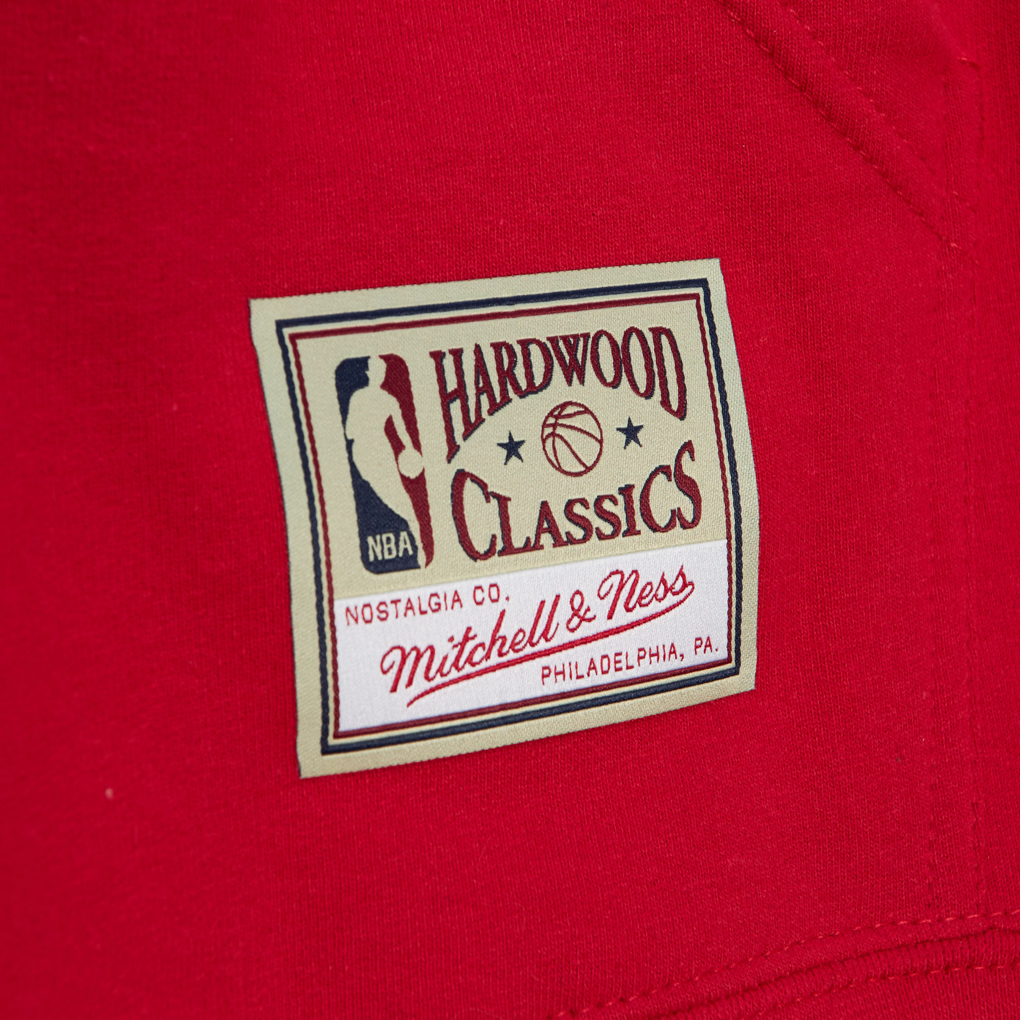 Men's Mitchell & Ness Red Miami Heat Hardwood Classics Game Day Pattern Pullover Hoodie - Image 10