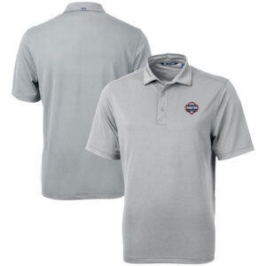 Men's Cutter & Buck Gray UConn Huskies 2024 NCAA Men's Basketball National Champions Virtue Eco Pique Recycled Polo
