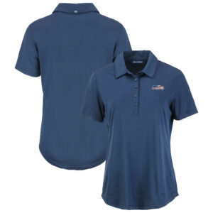 Women's Cutter & Buck College Navy Seattle Seahawks Americana Coastline Epic Comfort Eco Recycled Polo