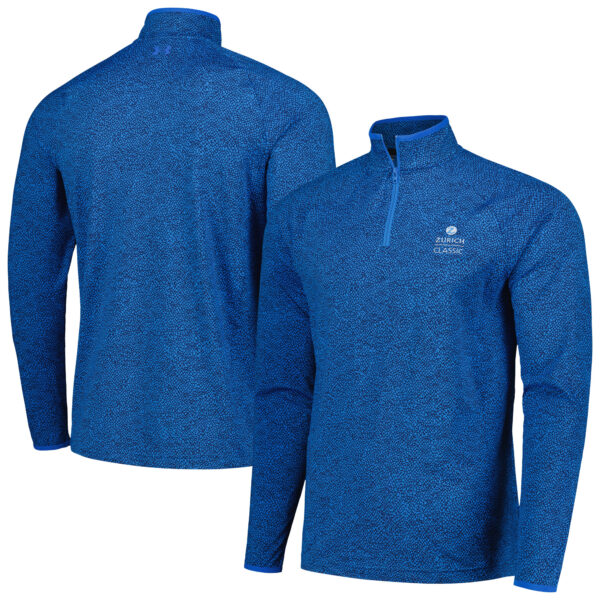 Men's Under Armour Blue The Zurich Classic Shellrix Print Raglan Quarter-Zip Top - Image 11