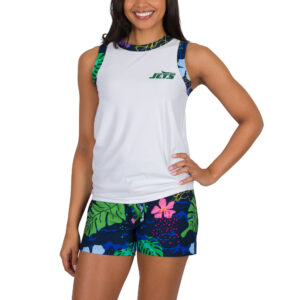Women's Concepts Sport  White New York Jets Roamer Knit Tank Top & Shorts Set