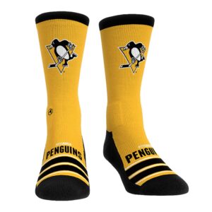 Unisex Rock Em Socks Pittsburgh Penguins Gametime Stripe Crew Socks