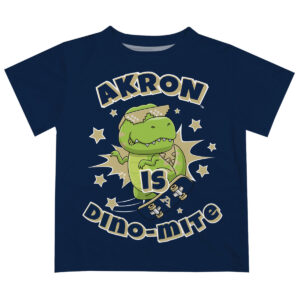 Infant Vive La Fete Navy Akron Zips Dino-Mite T-Shirt