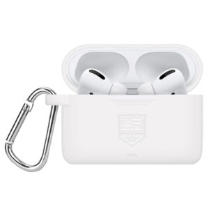 White Los Angeles Kings Debossed Silicone Airpods Pro Case Cover