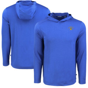 Men's Cutter & Buck Royal San Jose State Spartans Coastline Epic Comfort Eco Recycled Long Sleeve Hoodie T-Shirt