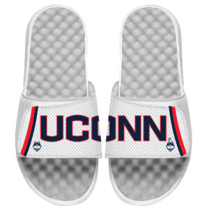 Unisex ISlide White UConn Huskies Jersey Slide Sandals