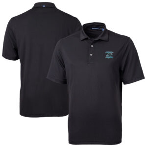 Men's Cutter & Buck  Black Carolina Panthers  Virtue Eco Pique Recycled Polo