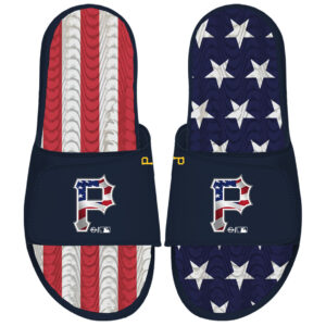 Unisex ISlide Navy Pittsburgh Pirates Americana Gel Slide Sandals