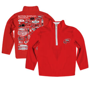 Youth Vive La Fete Red  Western Kentucky Hilltoppers Impressions Artwork Quarter-Zip Jacket