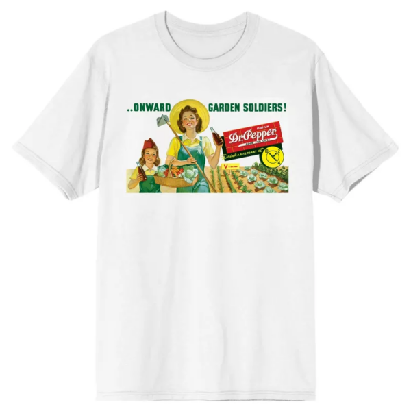 Men's White Dr Pepper Onward Garden Soldiers T-Shirt
