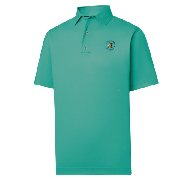 Men's 2025 U.S. Open FootJoy Green Tonal Dot Print Lisle Polo