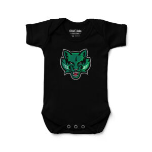 Newborn & Infant Chad & Jake Black Binghamton Bearcats Mascot Logo Bodysuit