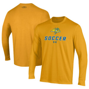 Men's Under Armour Yellow South Dakota State Jackrabbits Soccer Performance Long Sleeve T-Shirt