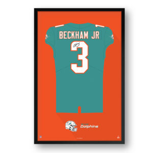 Odell Beckham Jr. Miami Dolphins 14" x 20" Framed Jersey Art Print
