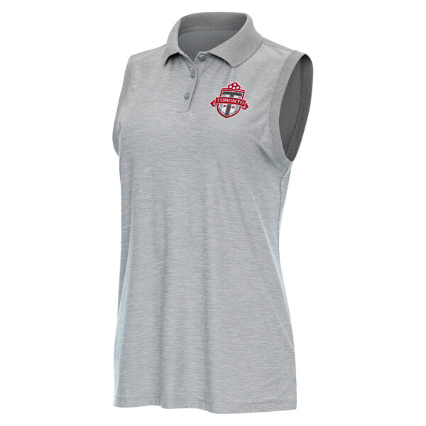 Women's Antigua Heather Gray Toronto FC Recap Sleeveless Polo