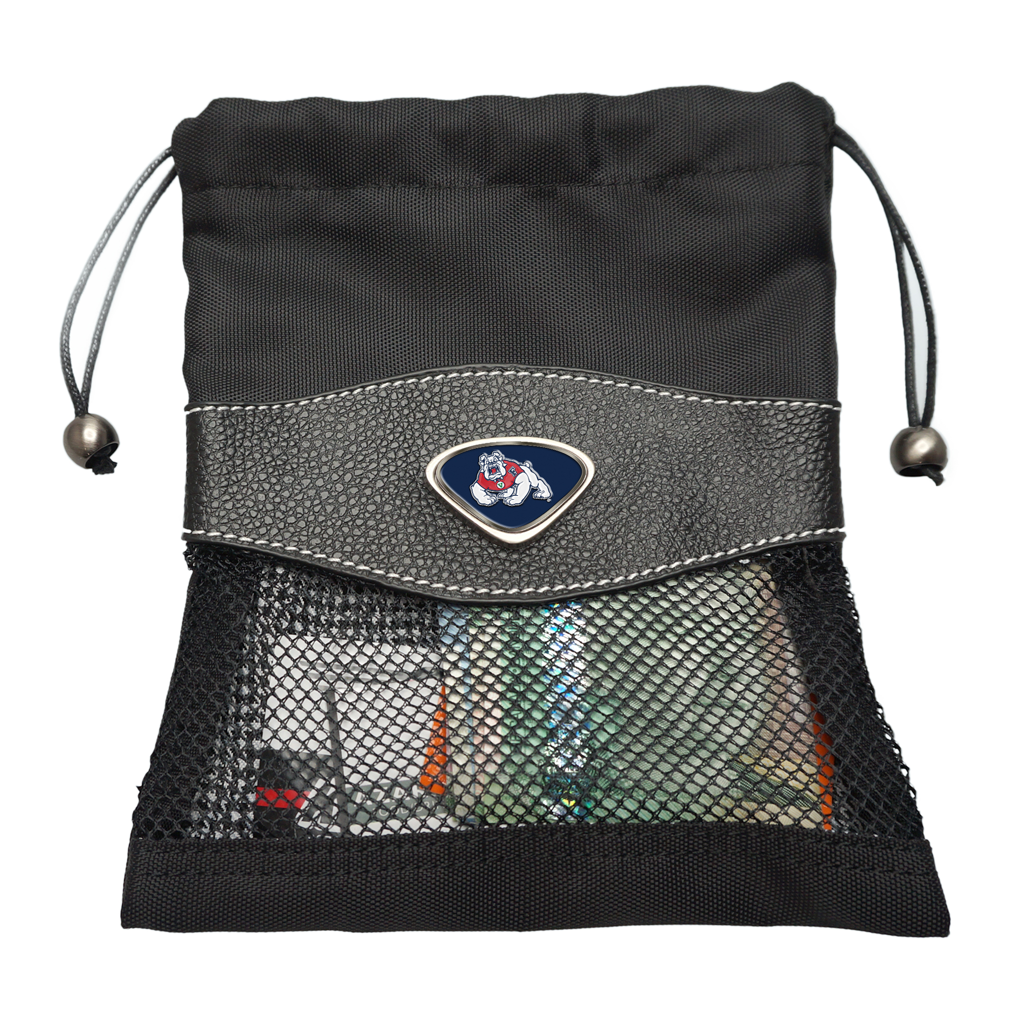 Black Fresno State Bulldogs Valuables Bag
