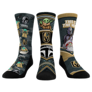 Unisex Rock Em Socks Vegas Golden Knights The Mandalorian 3-Pack Crew Socks