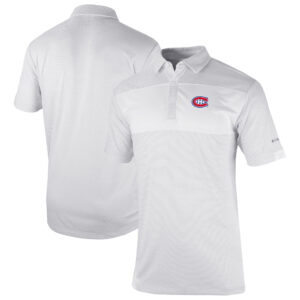 Men's Columbia  White Montreal Canadiens Omni-Wick Total Control Polo