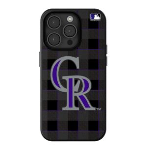Keyscaper Colorado Rockies Plaid Magnetic Bump iPhone Case
