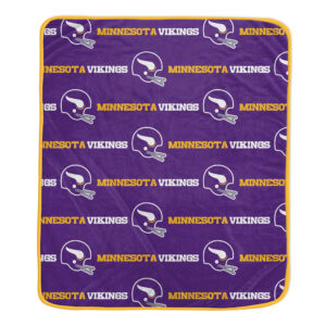 Pegasus Minnesota Vikings 60" x 72" Repeat Helmet Wordmark Ultra Soft Blanket