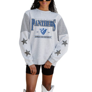 Women's Gameday Couture Ash Georgia State Panthers Shining Spirit Fleece Pullover Sweatshirt