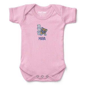 Newborn & Infant Chad & Jake  Pink BYU Cougars Personalized Team Logo Bodysuit