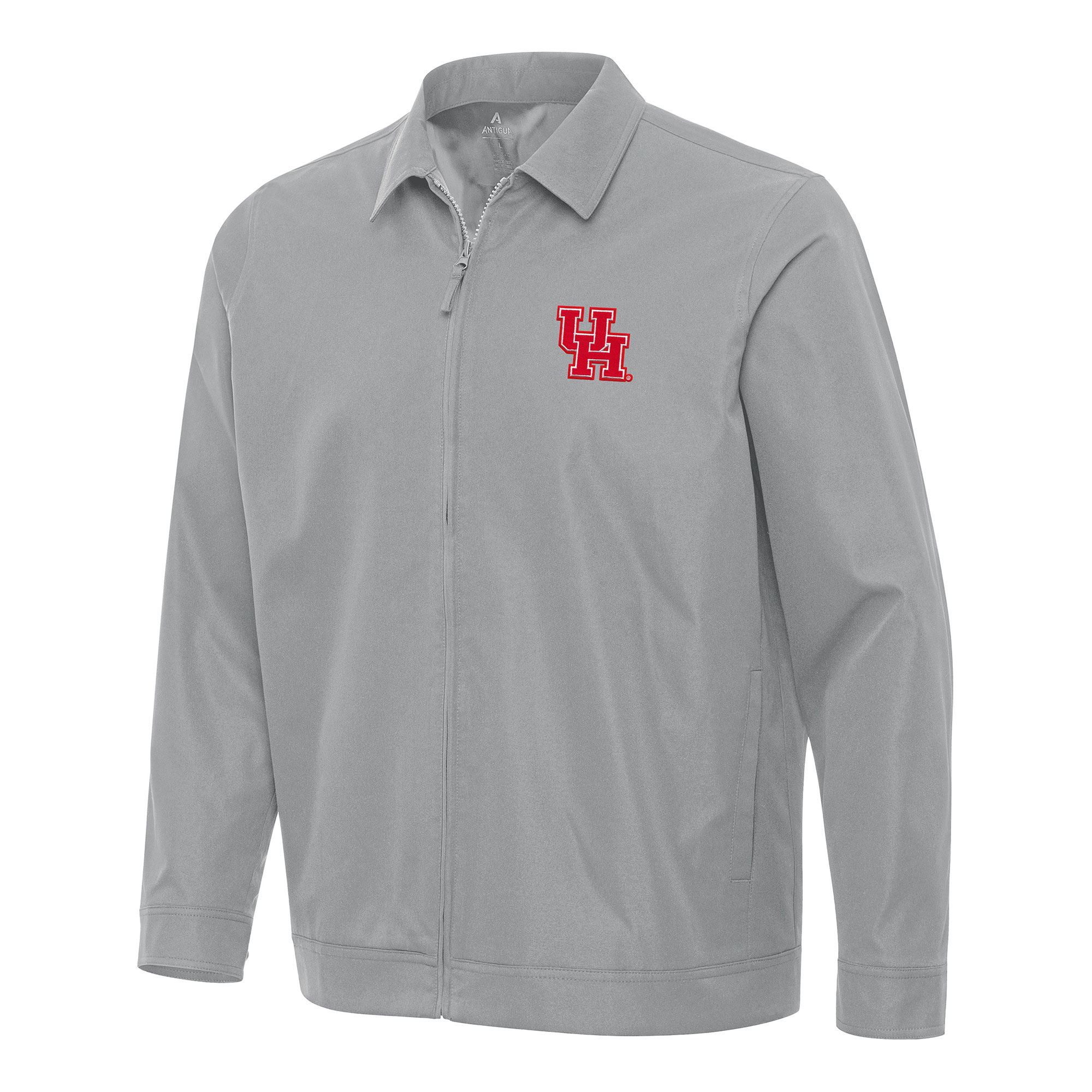 Men's Antigua Gray Houston Cougars Pivot Full-Zip Jacket
