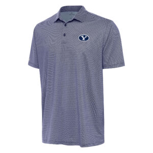 Men's Antigua Navy/White BYU Cougars Rings Polo