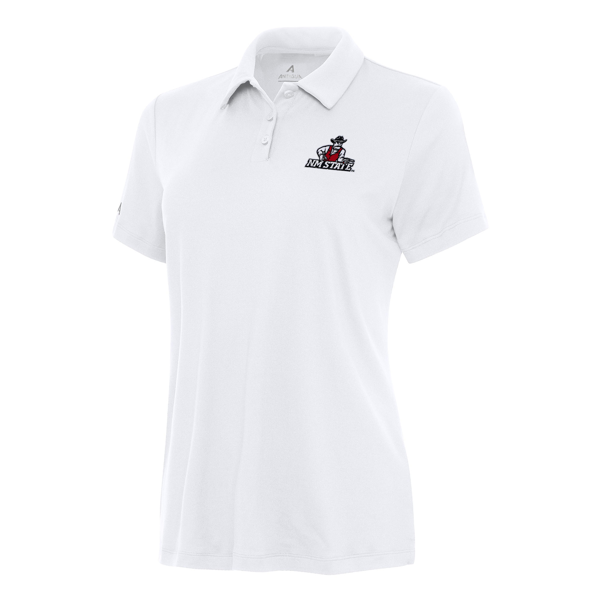 Women's Antigua White New Mexico State Aggies Reprocess Polo