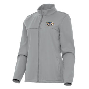 Women's Antigua Gray Nashville Predators Links 2 Full-Zip Golf Jacket