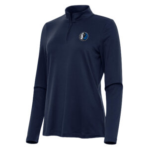 Women's Antigua Navy Dallas Mavericks Reprocess Quarter-Zip Top
