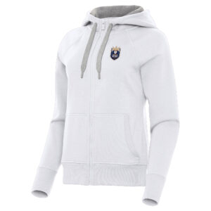 Women's Antigua  White Seattle Reign FC Victory Full-Zip Hoodie
