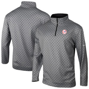 Men's Columbia  Gray New York Yankees Wickham Hills Omni-Wick Quarter-Zip Jacket