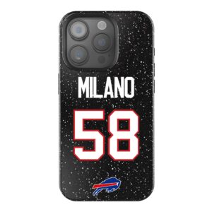 Keyscaper Matt Milano Black Buffalo Bills Bling iPhone Case