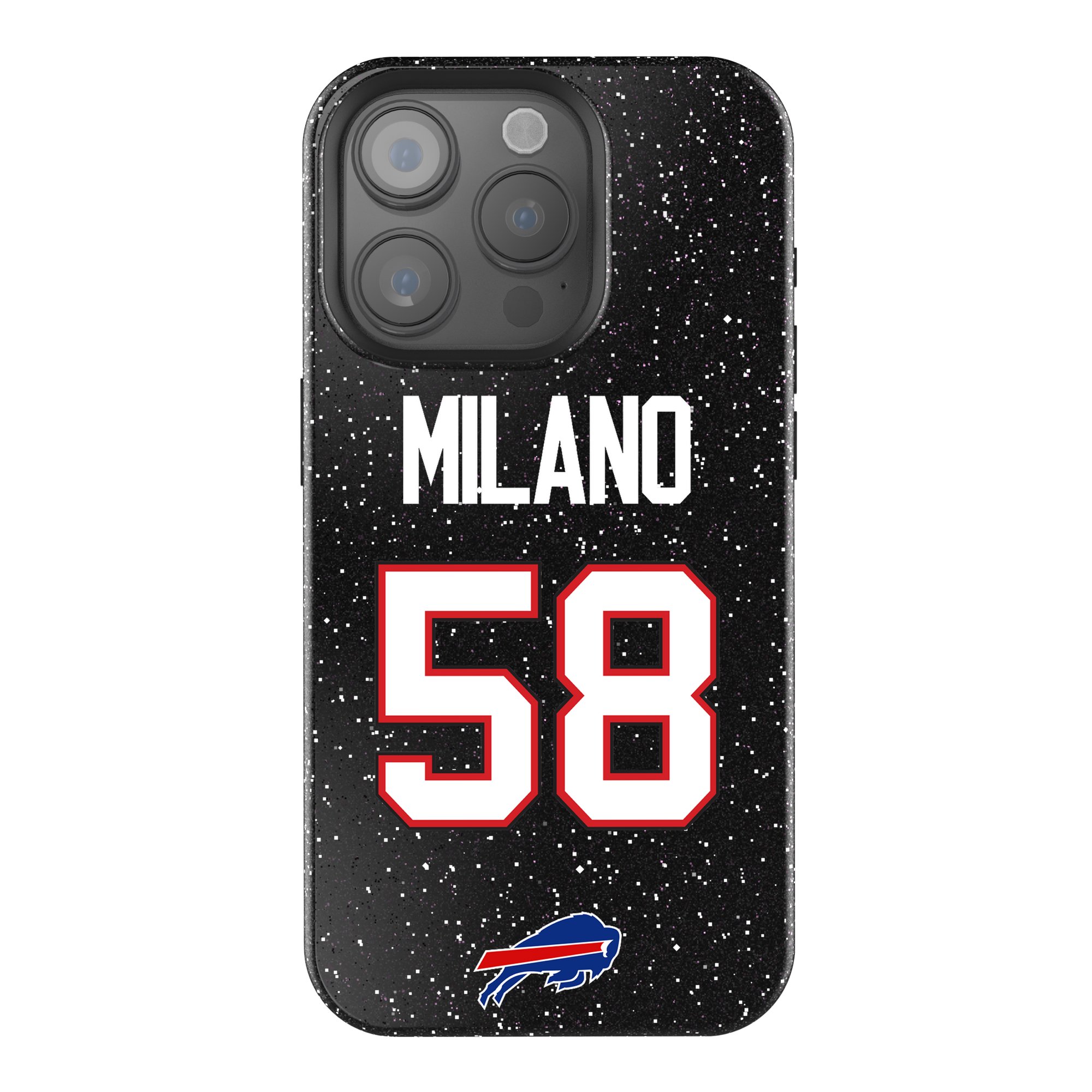Keyscaper Matt Milano Black Buffalo Bills Bling iPhone Case